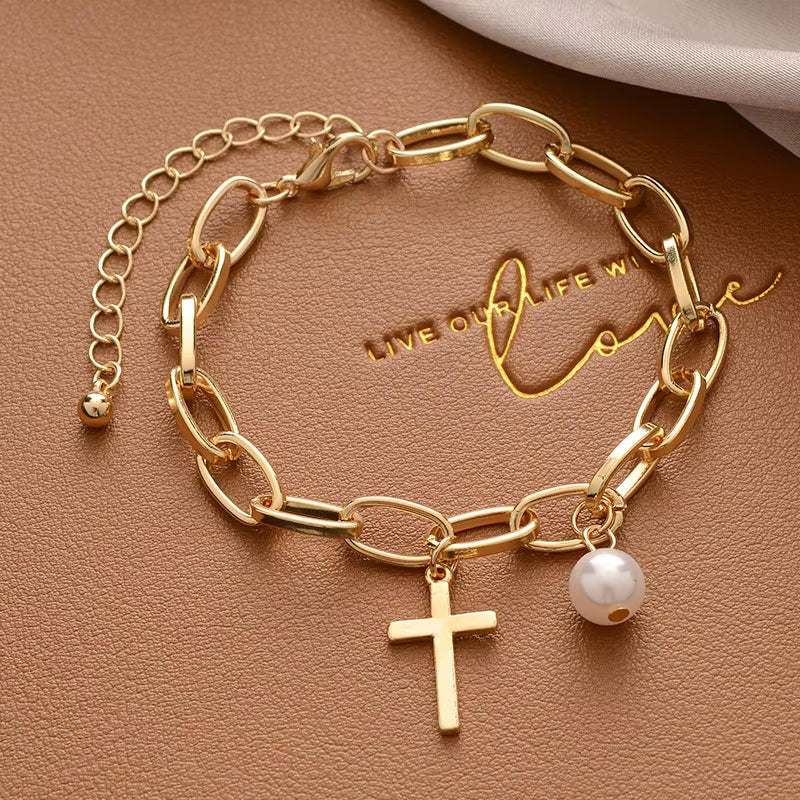 New Korean Fashion Elegant Inlaid Rhinestone Bracelets Yellow Flower Charm Bracelet for Women Gold Color Luxury Jewelry Gifts
