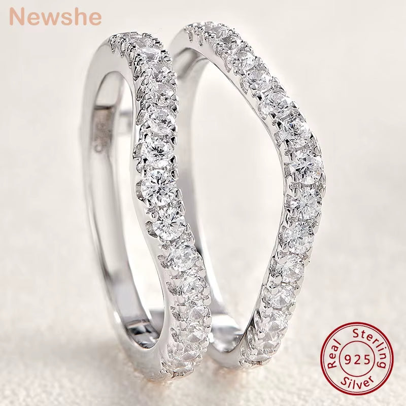 925 Sterling Silver Moissanite Rings for Women Engagement Wedding Band Simulated Diamond Jewelry Luxury Enhancer Ring