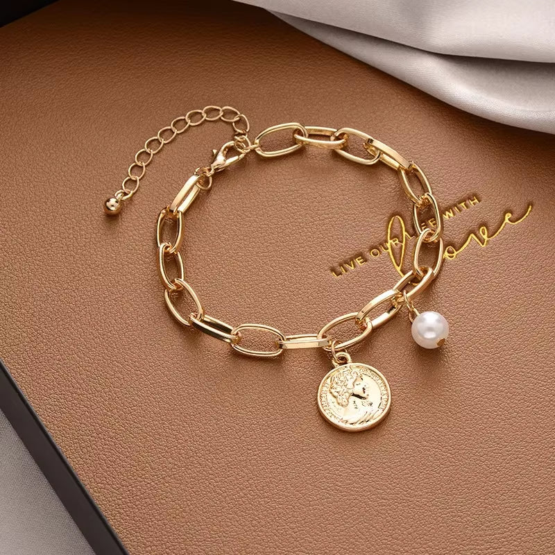 New Korean Fashion Elegant Inlaid Rhinestone Bracelets Yellow Flower Charm Bracelet for Women Gold Color Luxury Jewelry Gifts