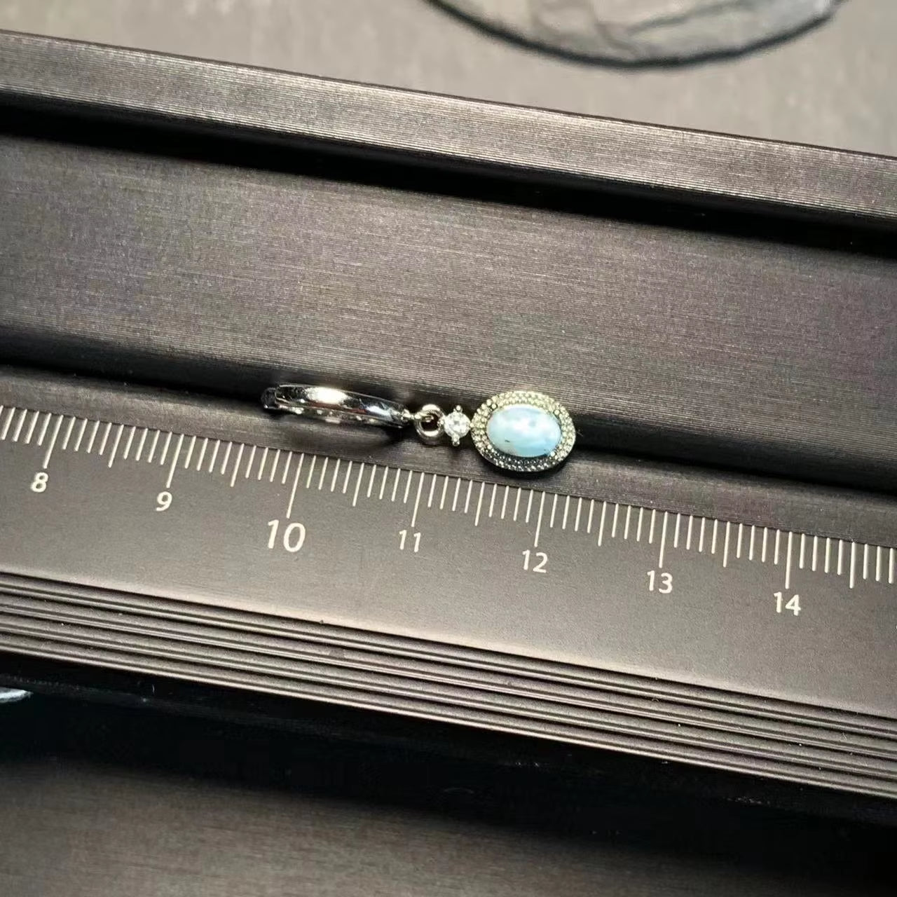 Natural Larimar Hoop Earrings for Women 925 Silver Plated Earrings Simple Fine Jewelry Stone Gemstone Classic Style