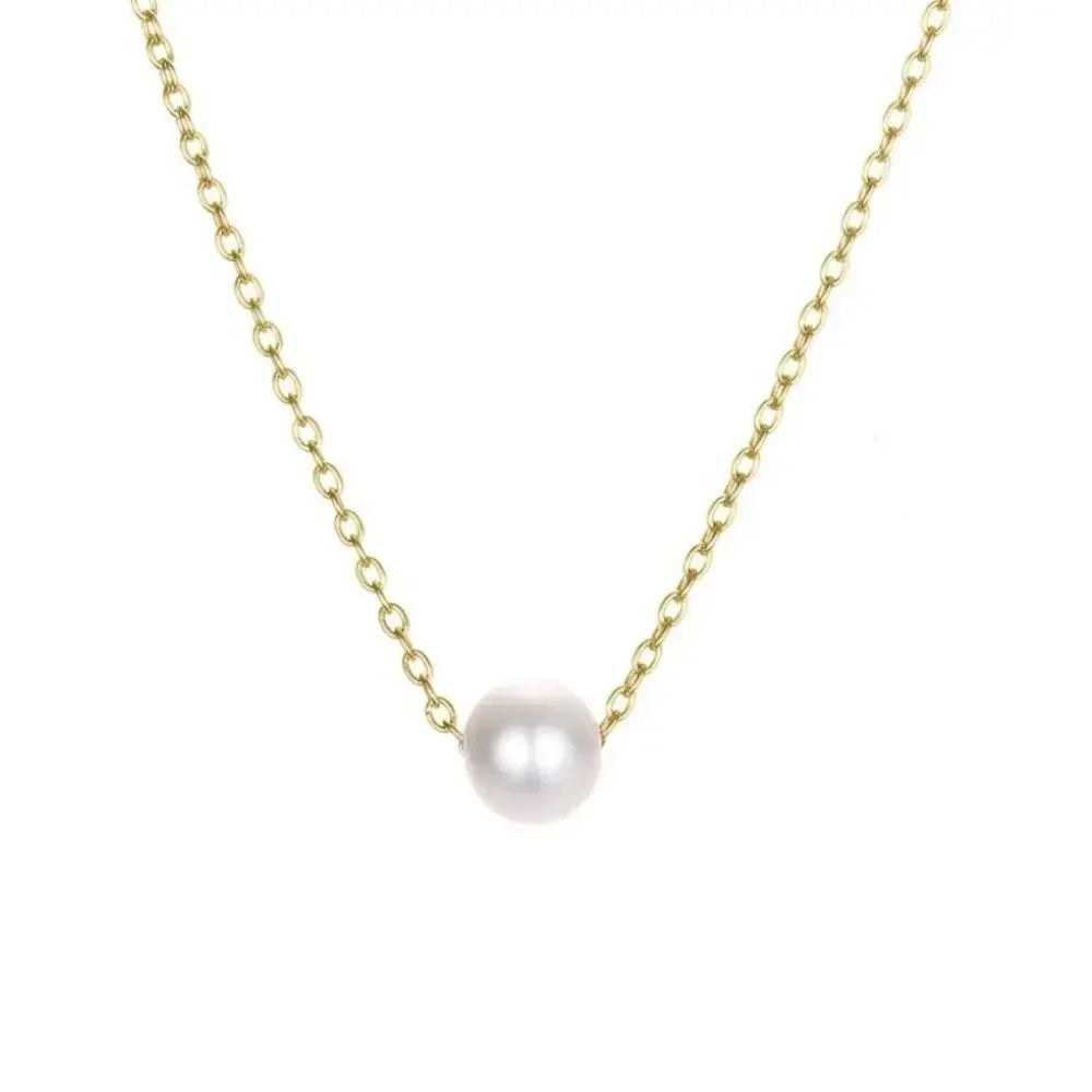 Mariasz Minimalist Gold Color Stainless Steel Heart Dainty Classic Zircon Charm anti Tarnish Chain Necklace for Women Jewelry