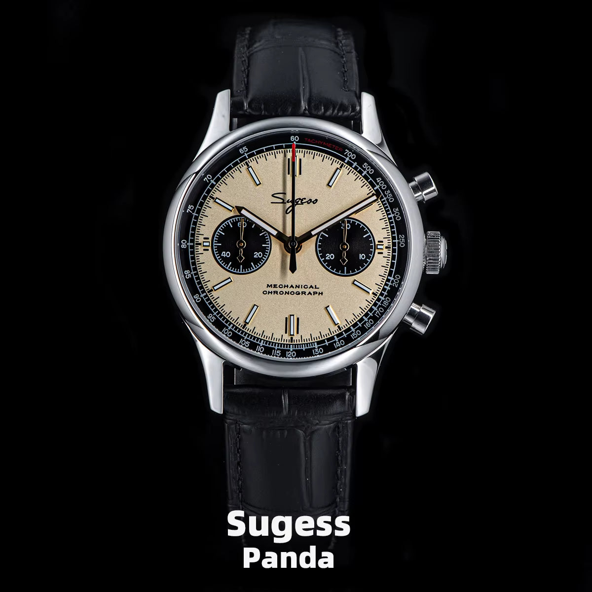 40Mm Men Army Watch 1963 Pilot Mechanical Panda Wristwatch Sapphire Air Force Watches Chronograph Official St1901Movement