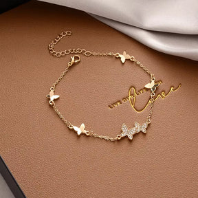 New Korean Fashion Elegant Inlaid Rhinestone Bracelets Yellow Flower Charm Bracelet for Women Gold Color Luxury Jewelry Gifts