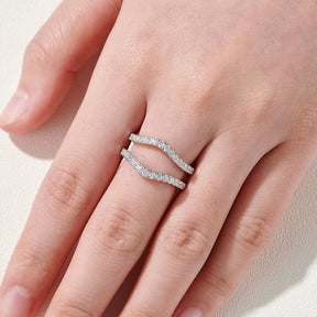 925 Sterling Silver Moissanite Rings for Women Engagement Wedding Band Simulated Diamond Jewelry Luxury Enhancer Ring