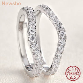 925 Sterling Silver Moissanite Rings for Women Engagement Wedding Band Simulated Diamond Jewelry Luxury Enhancer Ring