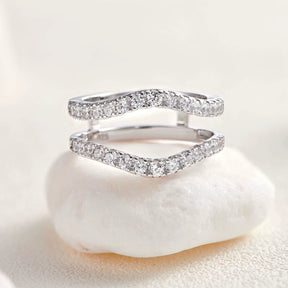 925 Sterling Silver Moissanite Rings for Women Engagement Wedding Band Simulated Diamond Jewelry Luxury Enhancer Ring