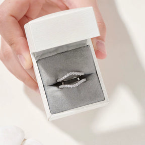 925 Sterling Silver Moissanite Rings for Women Engagement Wedding Band Simulated Diamond Jewelry Luxury Enhancer Ring