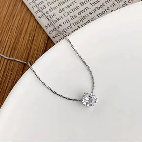 Mariasz Minimalist Gold Color Stainless Steel Heart Dainty Classic Zircon Charm anti Tarnish Chain Necklace for Women Jewelry