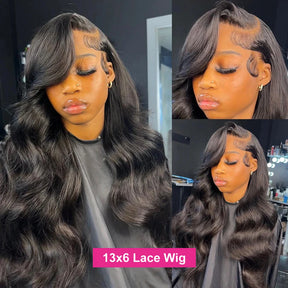 Body Wave Lace Front Wig - Transparent Brazilian Human Hair, Pre-Plucked