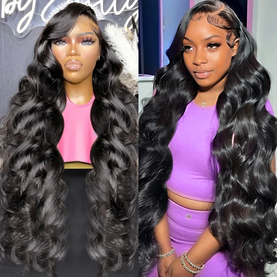 Body Wave Lace Front Wig - Transparent Brazilian Human Hair, Pre-Plucked