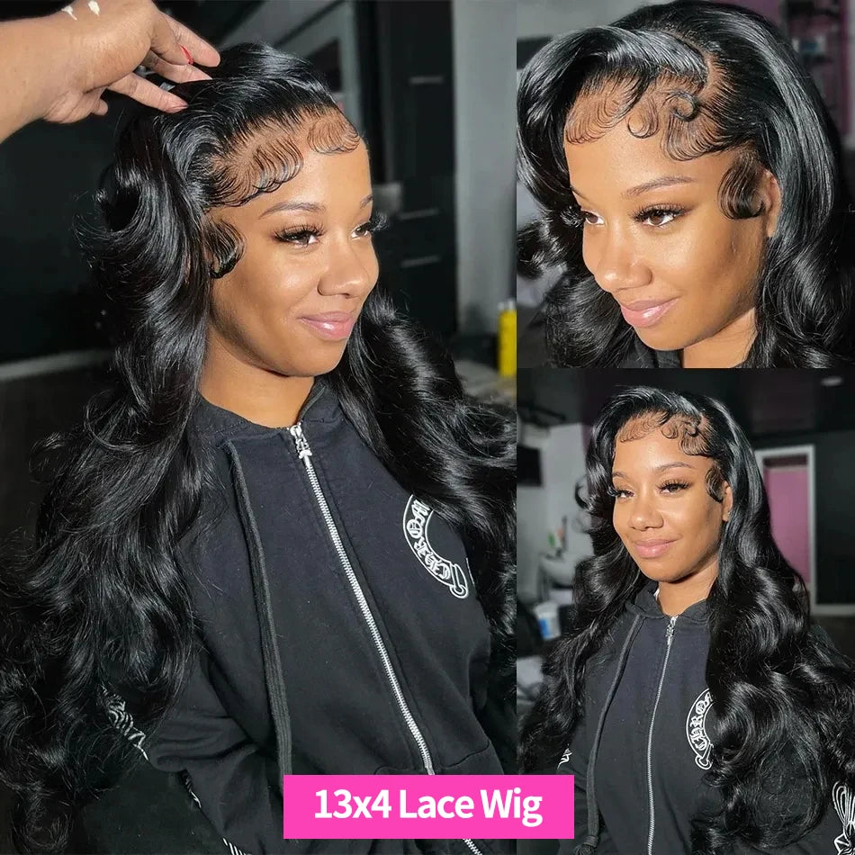 Body Wave Lace Front Wig - Transparent Brazilian Human Hair, Pre-Plucked