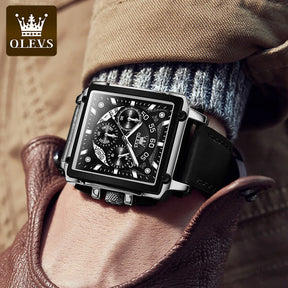 Luxury Waterproof Men's Square Quartz Watch