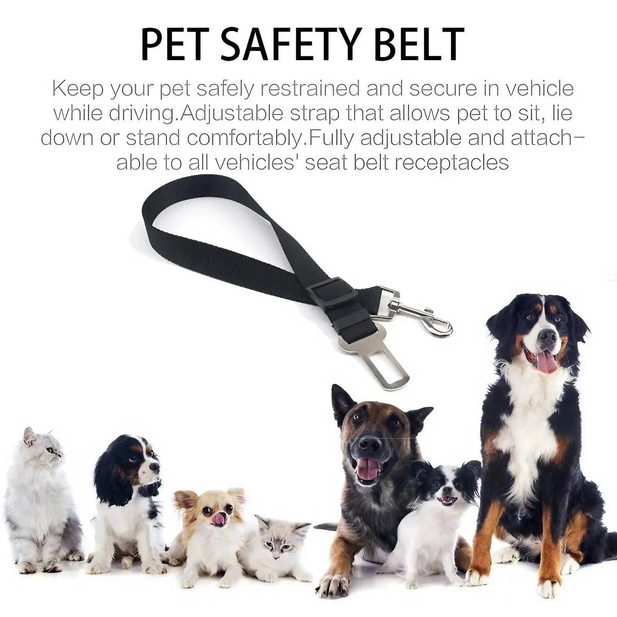 Adjustable Nylon Pet Car Seat Belt