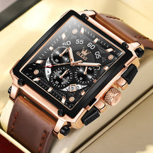 Luxury Waterproof Men's Square Quartz Watch