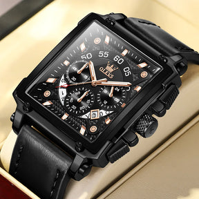 Luxury Waterproof Men's Square Quartz Watch