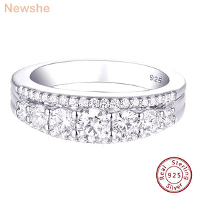 925 Sterling Silver Eternity Ring Wedding Band for Women 1.1Ct round White AAAAA Cz Size 4-13